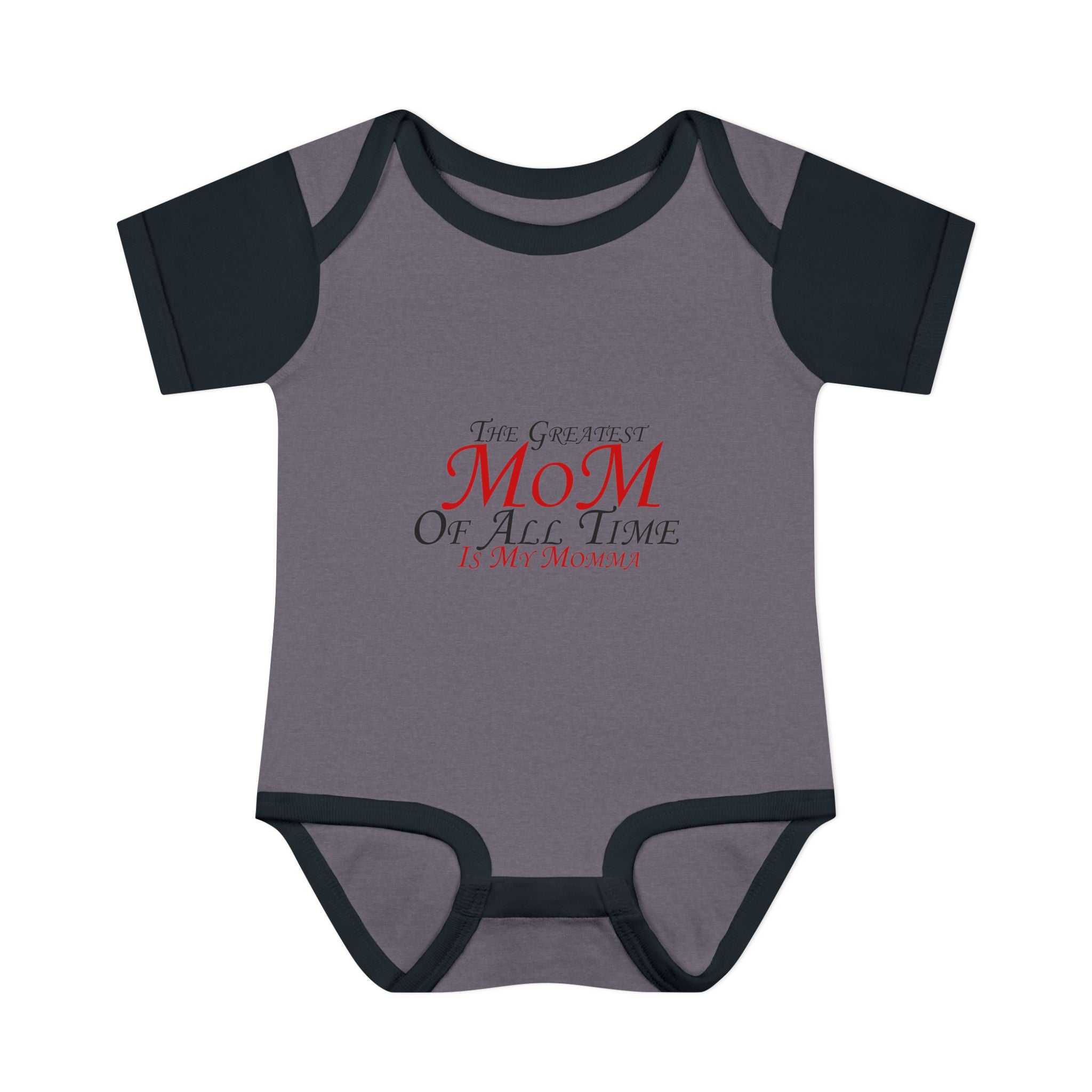 Infant Bodysuit – “The Greatest Mom of All Time Is My Momma” Baby Onesie (Mother’s Day Gift)