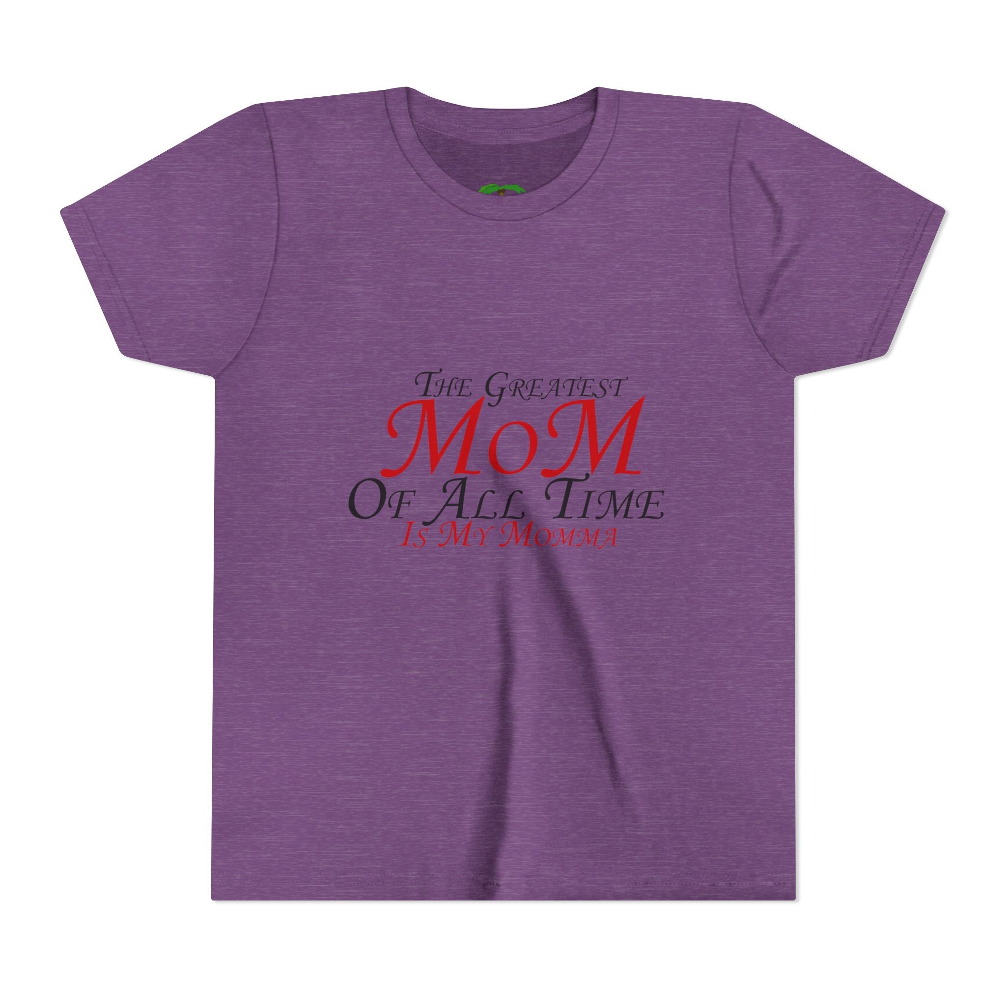 Youth Tee – "The Greatest Mom of All Time Is My Momma" Kids' Mother's Day T-Shirt