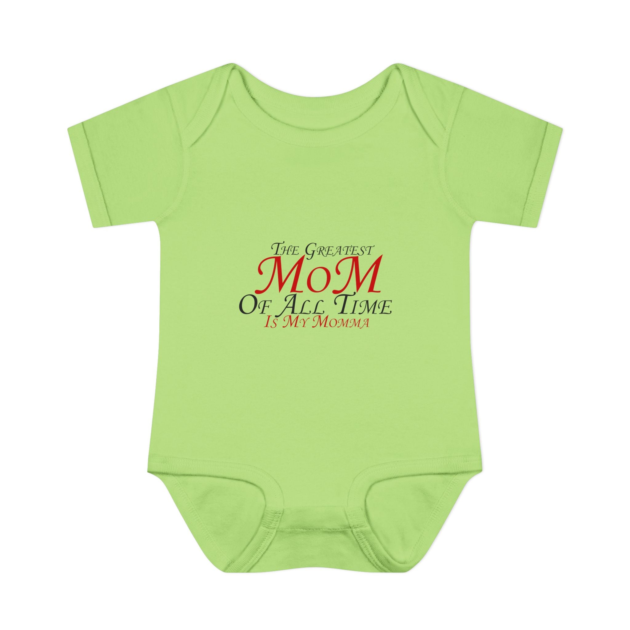 Infant Bodysuit – “The Greatest Mom of All Time Is My Momma” Baby Onesie (Mother’s Day Gift)