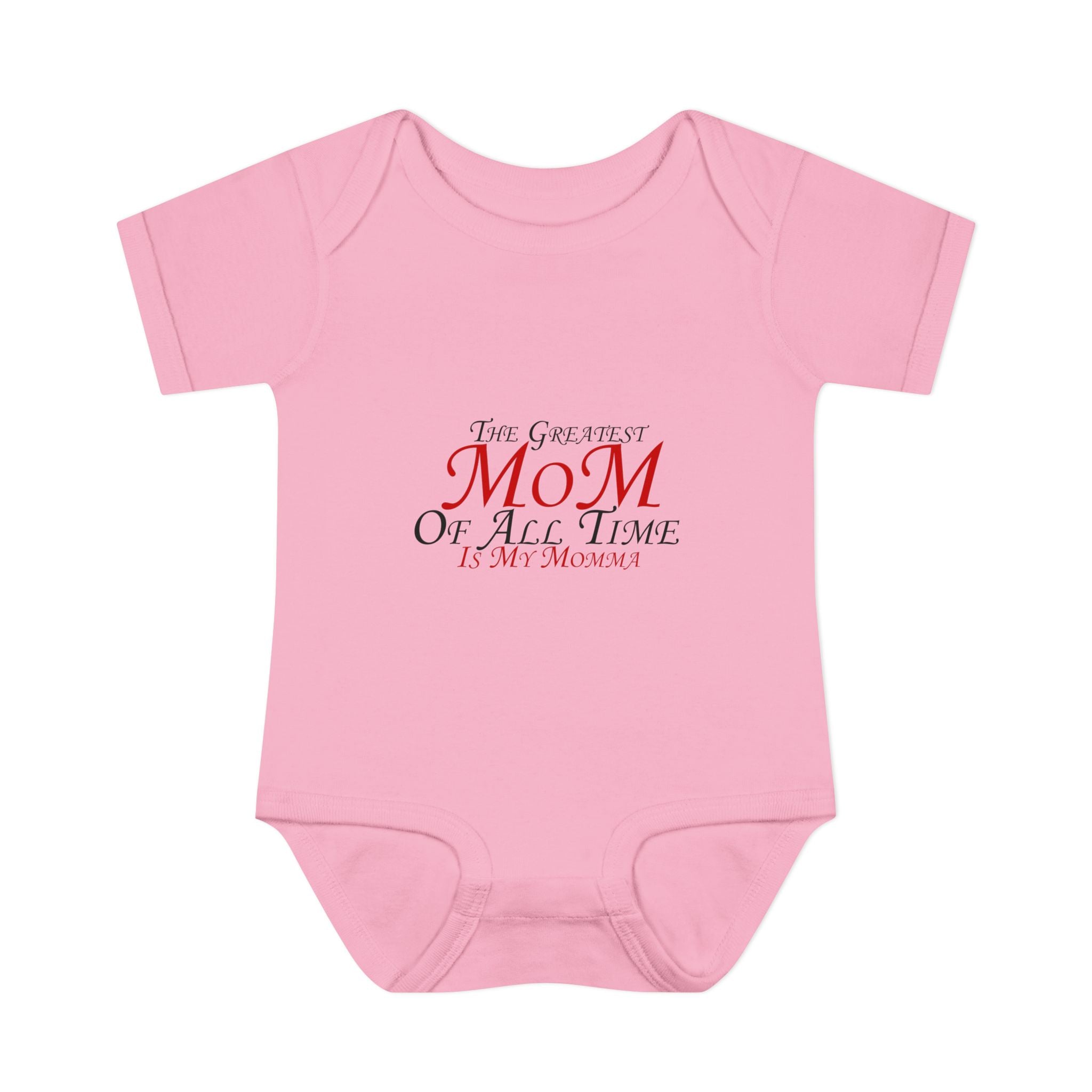 Infant Bodysuit – “The Greatest Mom of All Time Is My Momma” Baby Onesie (Mother’s Day Gift)