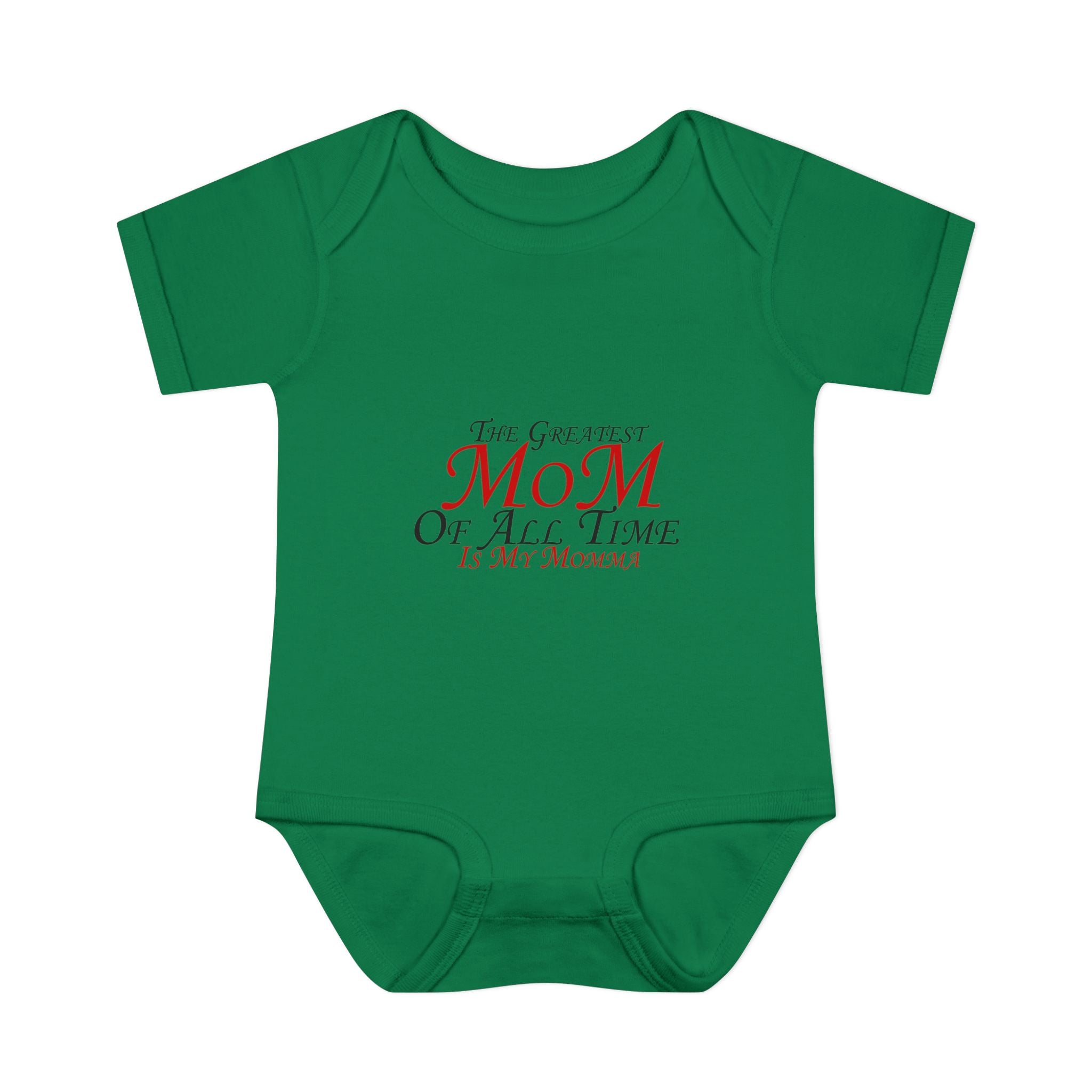 Infant Bodysuit – “The Greatest Mom of All Time Is My Momma” Baby Onesie (Mother’s Day Gift)