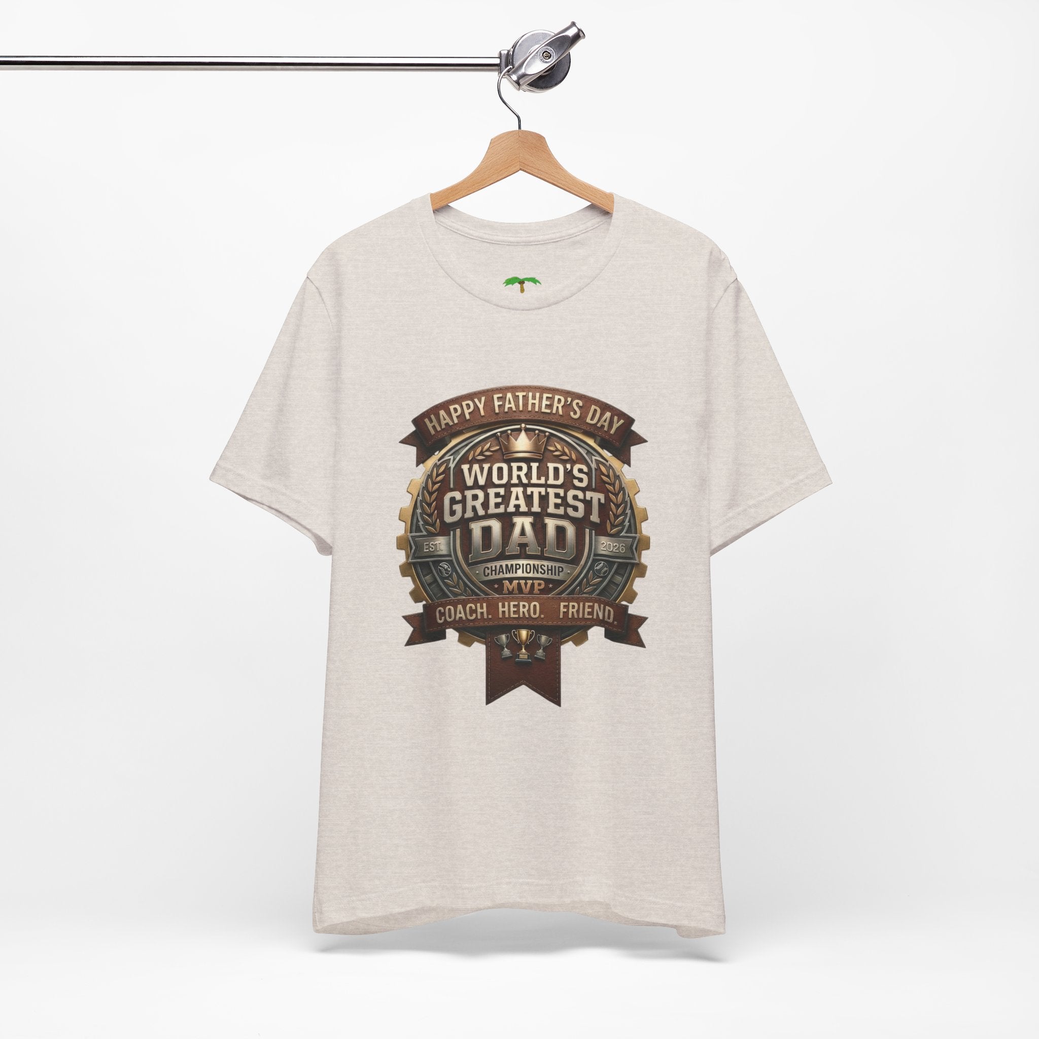 World's Greatest Dad emblem T-Shirt | Father's Day vintage badge