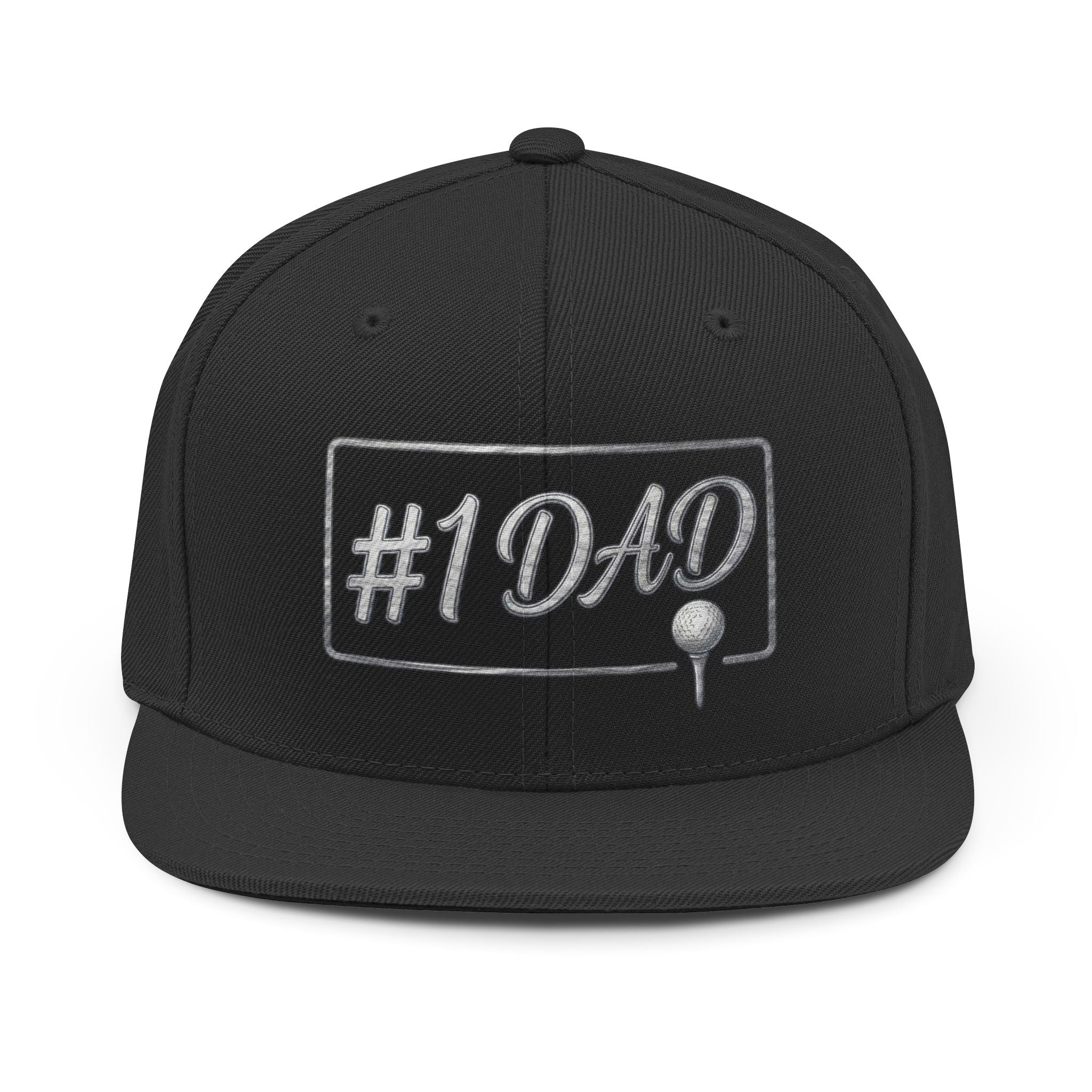 Dad #1 Golf Snapback Hat | Golf Tee Icon | Father's Day Cap