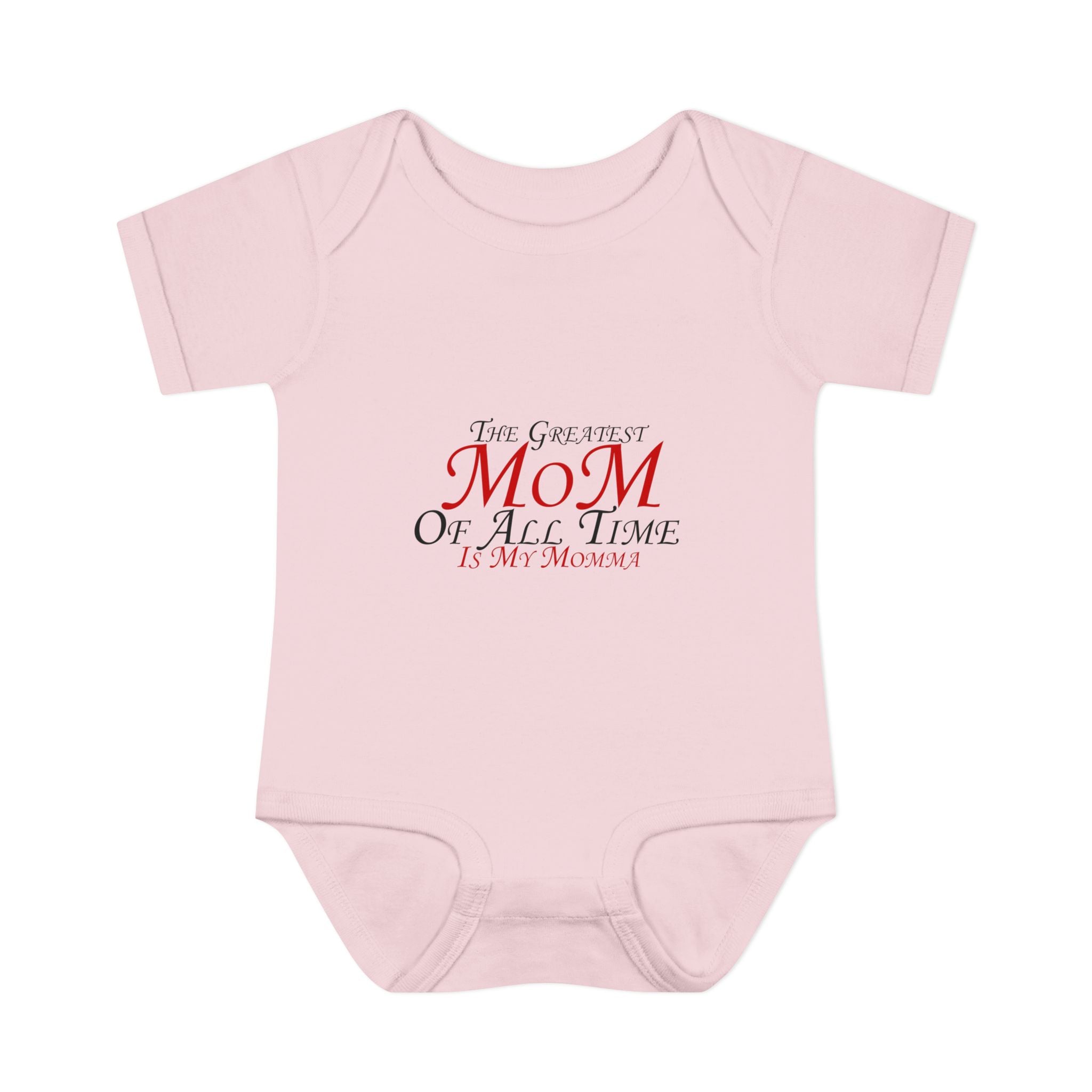 Infant Bodysuit – “The Greatest Mom of All Time Is My Momma” Baby Onesie (Mother’s Day Gift)