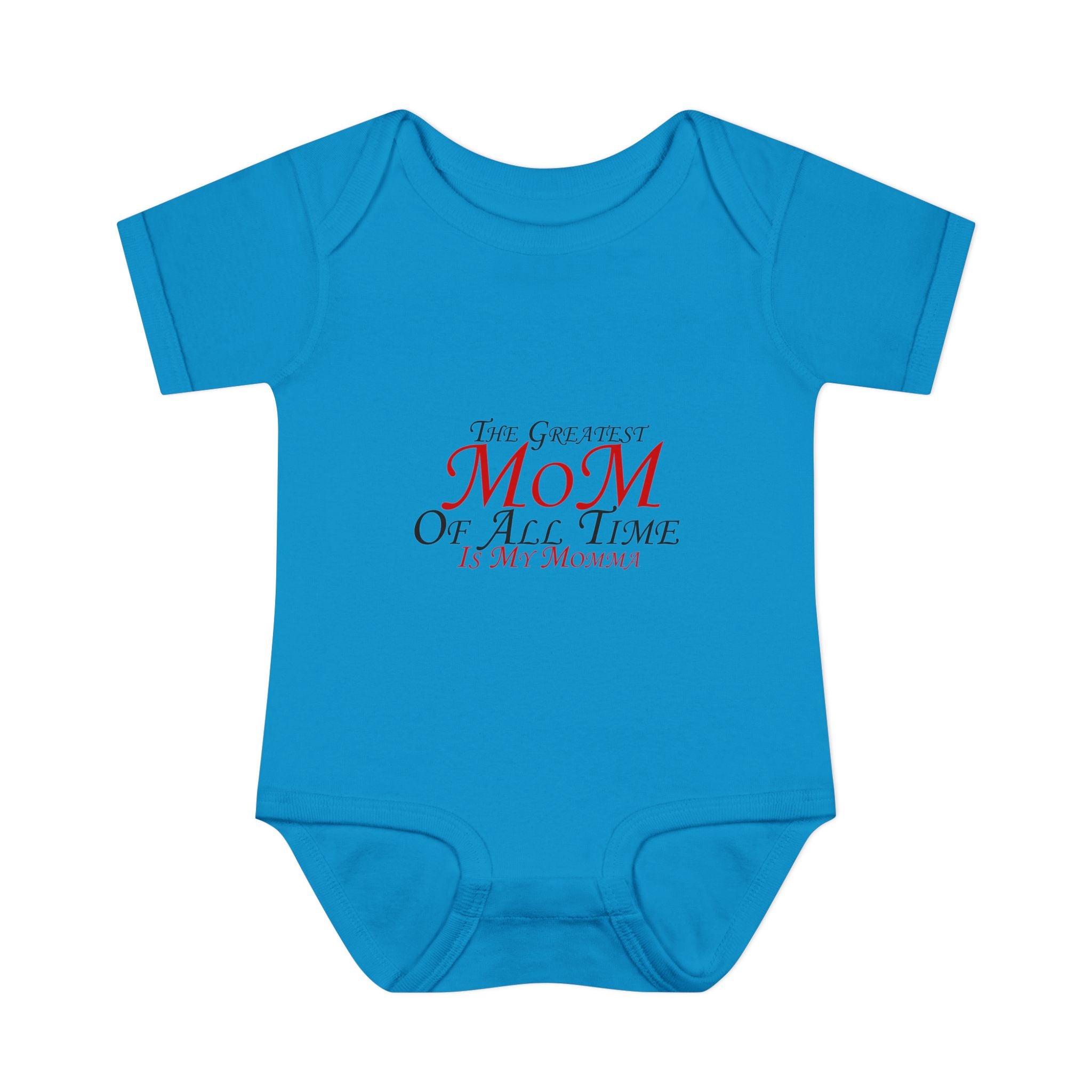 Infant Bodysuit – “The Greatest Mom of All Time Is My Momma” Baby Onesie (Mother’s Day Gift)