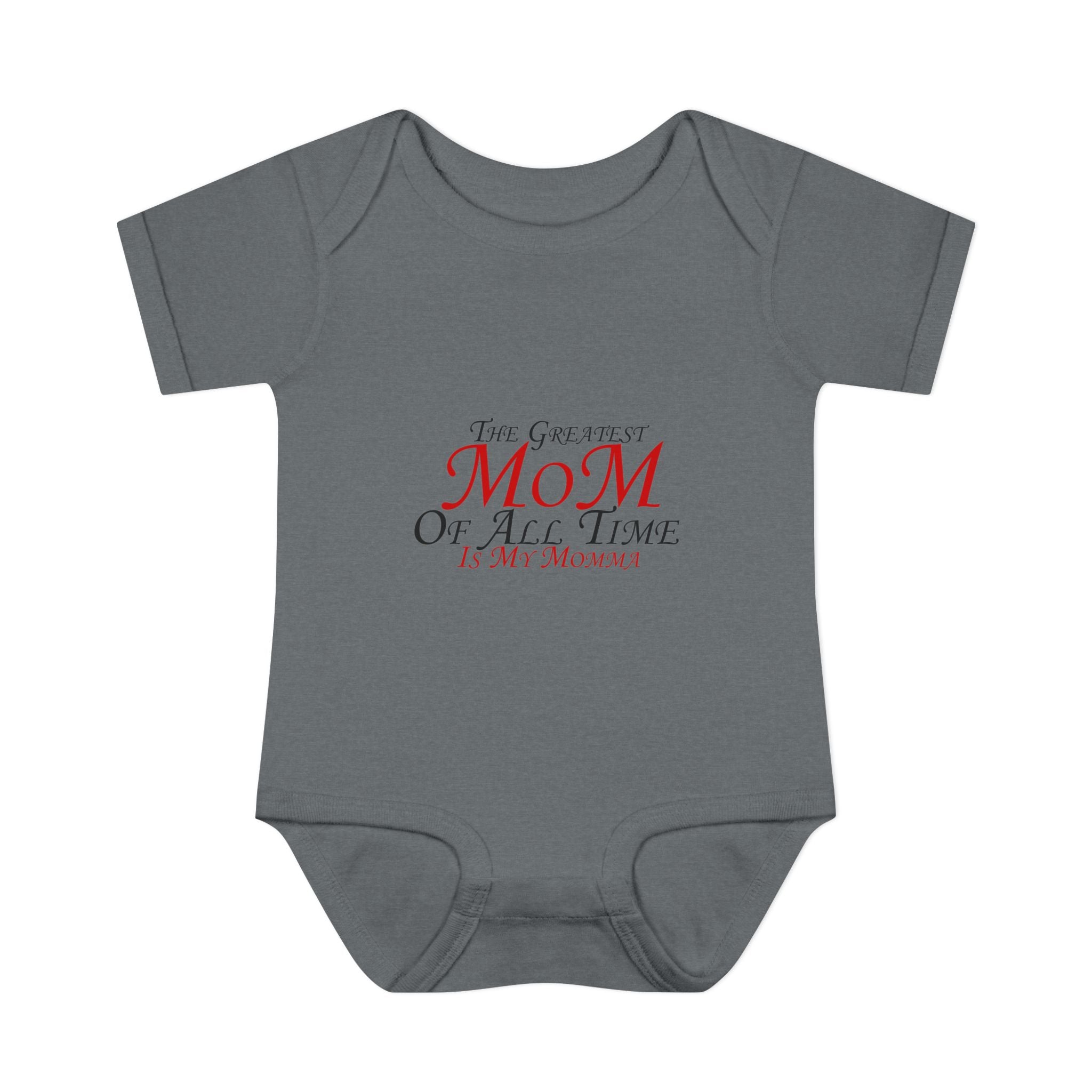 Infant Bodysuit – “The Greatest Mom of All Time Is My Momma” Baby Onesie (Mother’s Day Gift)